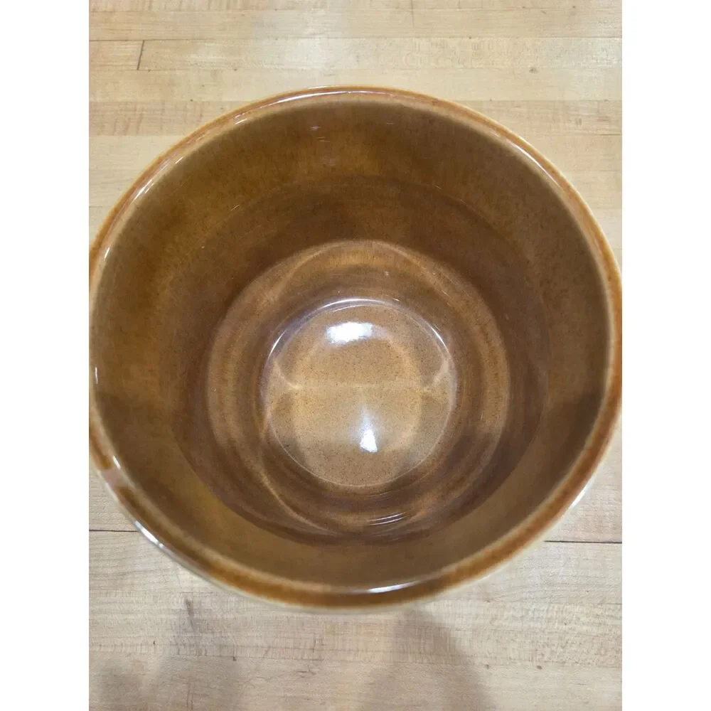Vintage 1979 Haeger Pottery FTD Tan Brown Foam Drip Glaze Ceramic Planter